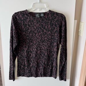 Leopard Print Long Sleeve Top Lynn Ritchie small